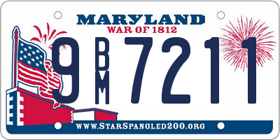 MD license plate 9BM7211