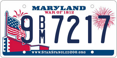 MD license plate 9BM7217