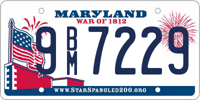 MD license plate 9BM7229