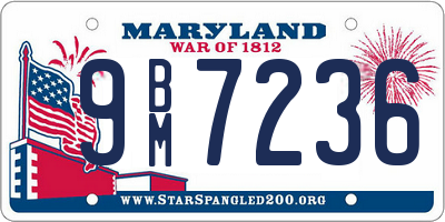 MD license plate 9BM7236