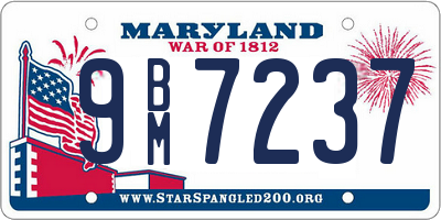 MD license plate 9BM7237