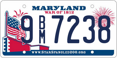 MD license plate 9BM7238