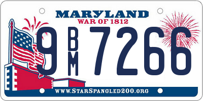 MD license plate 9BM7266