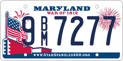 MD license plate 9BM7277