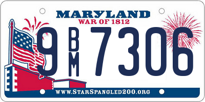 MD license plate 9BM7306