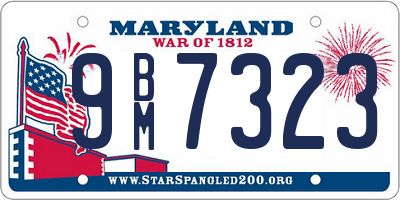 MD license plate 9BM7323