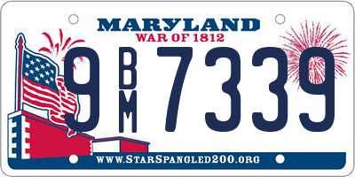 MD license plate 9BM7339