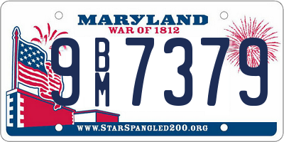 MD license plate 9BM7379