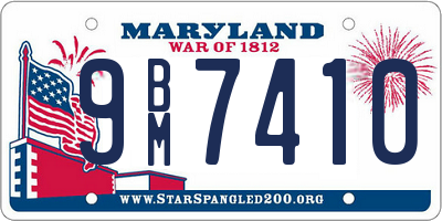 MD license plate 9BM7410