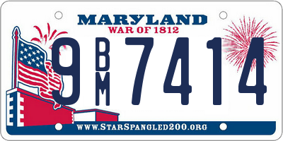 MD license plate 9BM7414