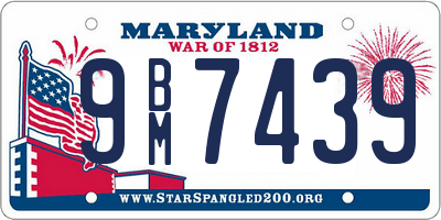 MD license plate 9BM7439