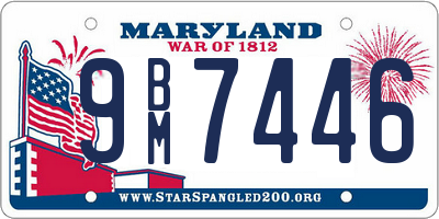 MD license plate 9BM7446