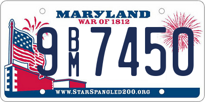 MD license plate 9BM7450