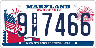 MD license plate 9BM7466