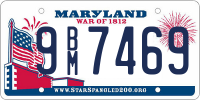 MD license plate 9BM7469