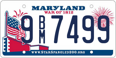 MD license plate 9BM7499