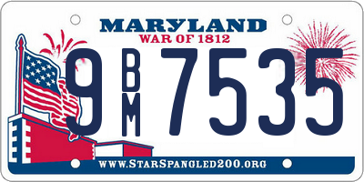 MD license plate 9BM7535