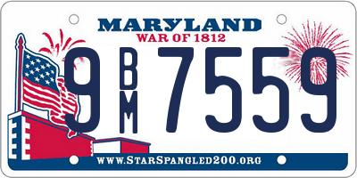 MD license plate 9BM7559