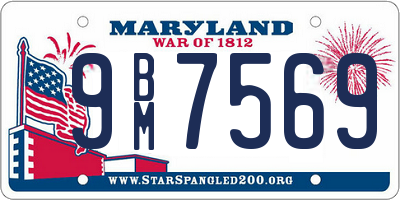 MD license plate 9BM7569