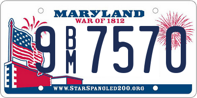 MD license plate 9BM7570