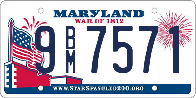 MD license plate 9BM7571