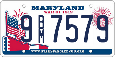 MD license plate 9BM7579