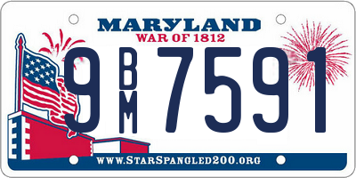 MD license plate 9BM7591