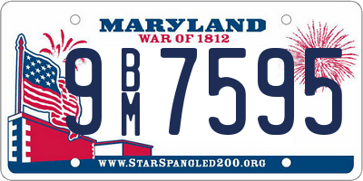 MD license plate 9BM7595