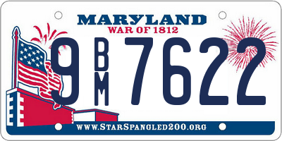 MD license plate 9BM7622