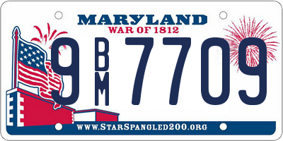 MD license plate 9BM7709