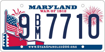 MD license plate 9BM7710