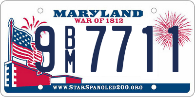 MD license plate 9BM7711