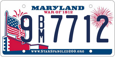 MD license plate 9BM7712