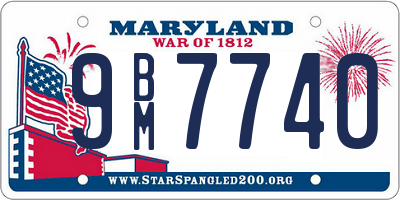 MD license plate 9BM7740