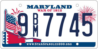 MD license plate 9BM7745