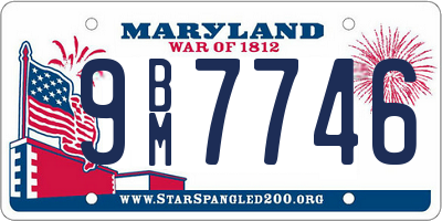 MD license plate 9BM7746