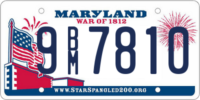 MD license plate 9BM7810