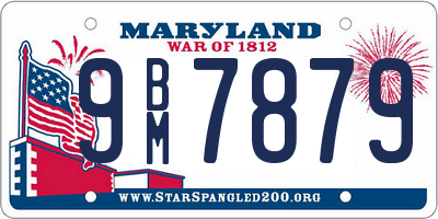 MD license plate 9BM7879