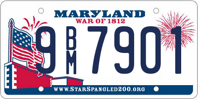 MD license plate 9BM7901