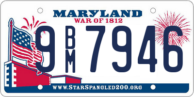 MD license plate 9BM7946