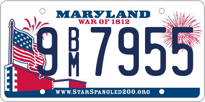 MD license plate 9BM7955