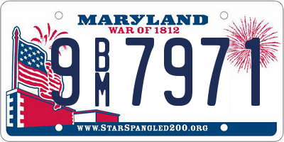 MD license plate 9BM7971