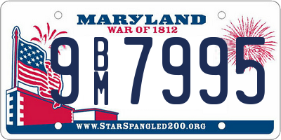 MD license plate 9BM7995