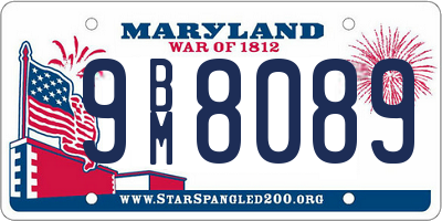 MD license plate 9BM8089