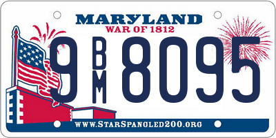 MD license plate 9BM8095