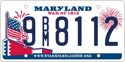 MD license plate 9BM8112