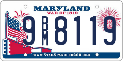 MD license plate 9BM8119