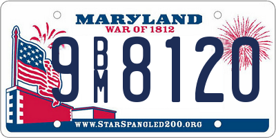 MD license plate 9BM8120