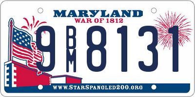 MD license plate 9BM8131