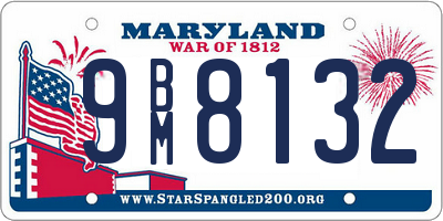 MD license plate 9BM8132